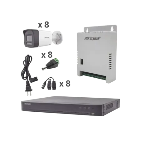 Kit Audio Bidireccional TurboHD 4K-3KDVR 8 Canales