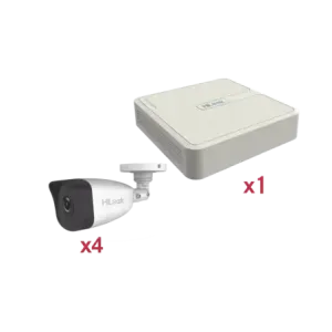 Kit IP 1080p 2 MegapixelNVR de 4 Canales con 4 Pue