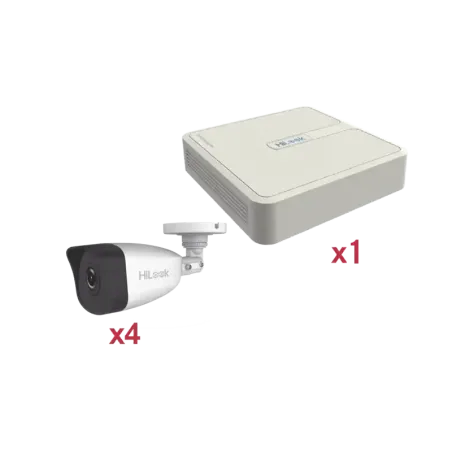 Kit IP 1080p 2 MegapixelNVR de 4 Canales con 4 Pue
