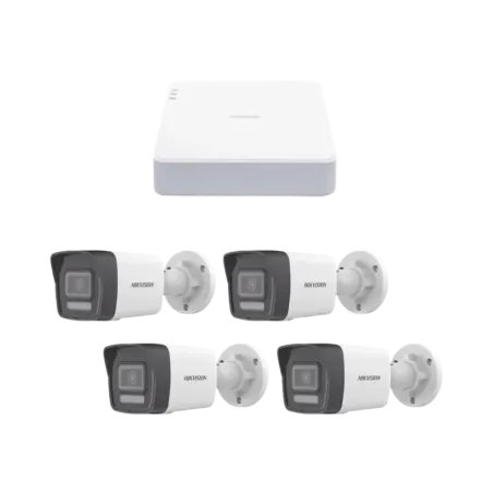 Kit IP 1080p 2 MegapixelNVR de 4 Canales con 4 Pue