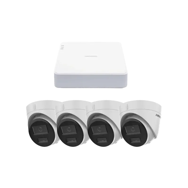 Kit IP 1080p 2 MegapixelNVR de 4 Canales con 4 Pue Kit IP 1080p 2 MegapixelNVR de 4 Canales con 4 Pue
