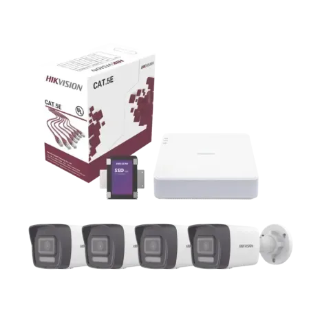Kit IP 4 MegapixelNVR de 4 Canales con 4 Puertos P
