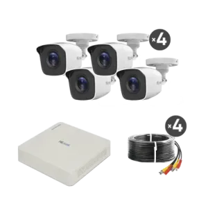 Kit TurboHD 720pDVR 4 canales4 Cámaras Bala de Met