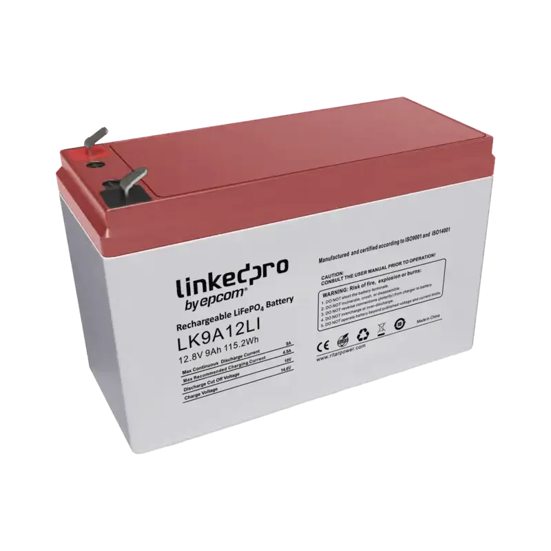 Batería de Litio 12.8 Vcc9 AhTecnología LiFePO4 /2 Batería de Litio 12.8 Vcc9 AhTecnología LiFePO4 /2
