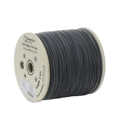 Carrete de 2 km de Fibra Óptica Drop Plana, Interi