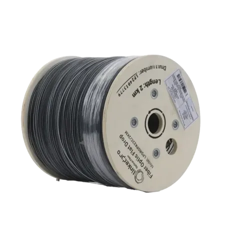 Carrete de 2 km de Fibra Óptica Drop Plana, Interi