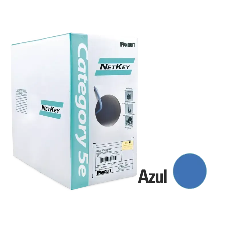 Bobina de cable UTP 305 m. de Cobre, NetKey, Azul, Bobina de cable UTP 305 m. de Cobre, NetKey, Azul,