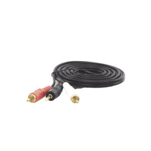 Convertidor 35mm Estéreo a 2 RCA Macho 183m -