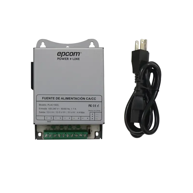 Fuente de Poder MetálicaPara 4 CámarasAjustables a Fuente de Poder MetálicaPara 4 CámarasAjustables a