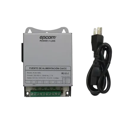 Fuente de Poder MetálicaPara 4 CámarasAjustables a