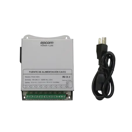 Fuente de Poder MetálicaPara 8 CámarasAjustables a