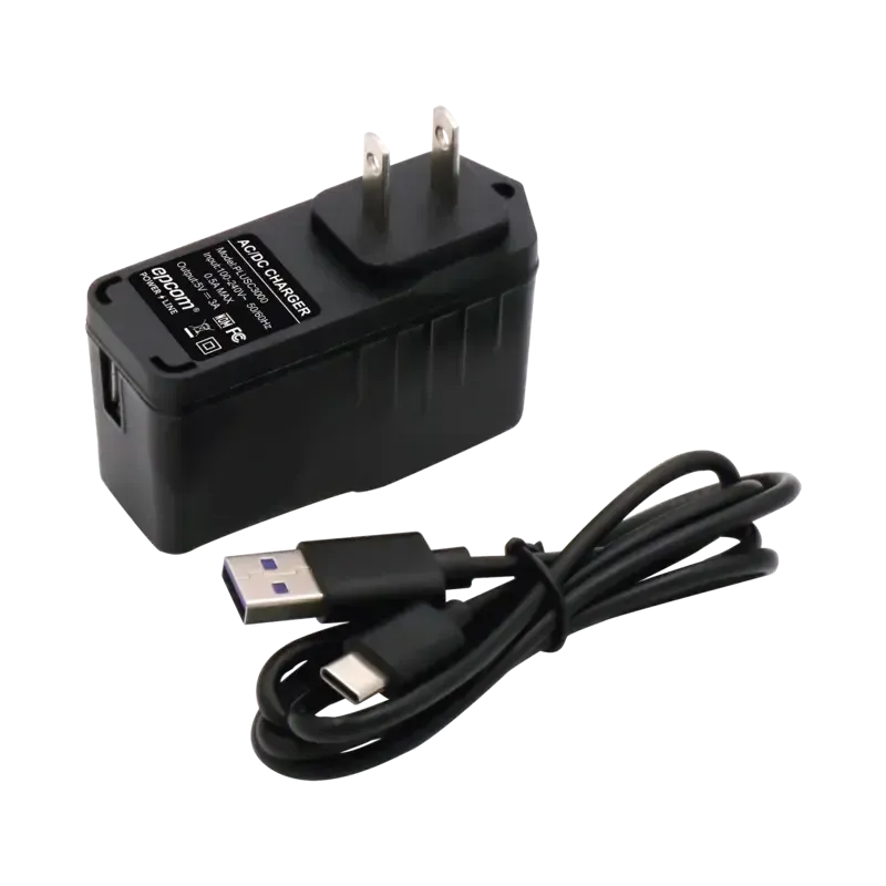 Adaptador de pared de 5 Vcc, @ 3 A con micro-USB t Adaptador de pared de 5 Vcc, @ 3 A con micro-USB t