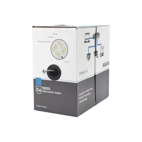 Bobina de cable de 305 m,  1000 ft , Cat5e, alto d