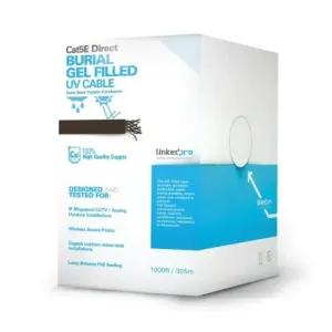 Bobina de cable de 305 m, Cat5E, con gel, para int