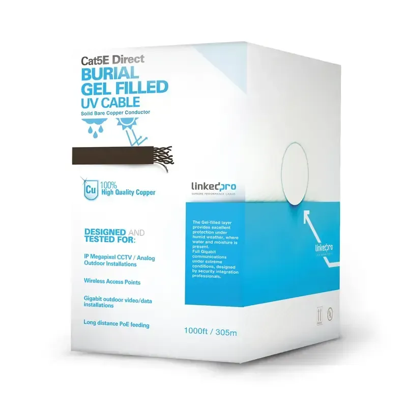 Bobina de cable de 305 m, Cat5E, con gel, para int Bobina de cable de 305 m, Cat5E, con gel, para int