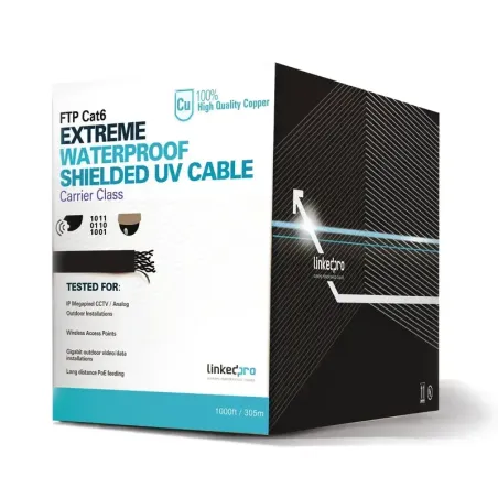 Bobina de cable 305 Metros Cat6+ CALIBRE 23, Clima