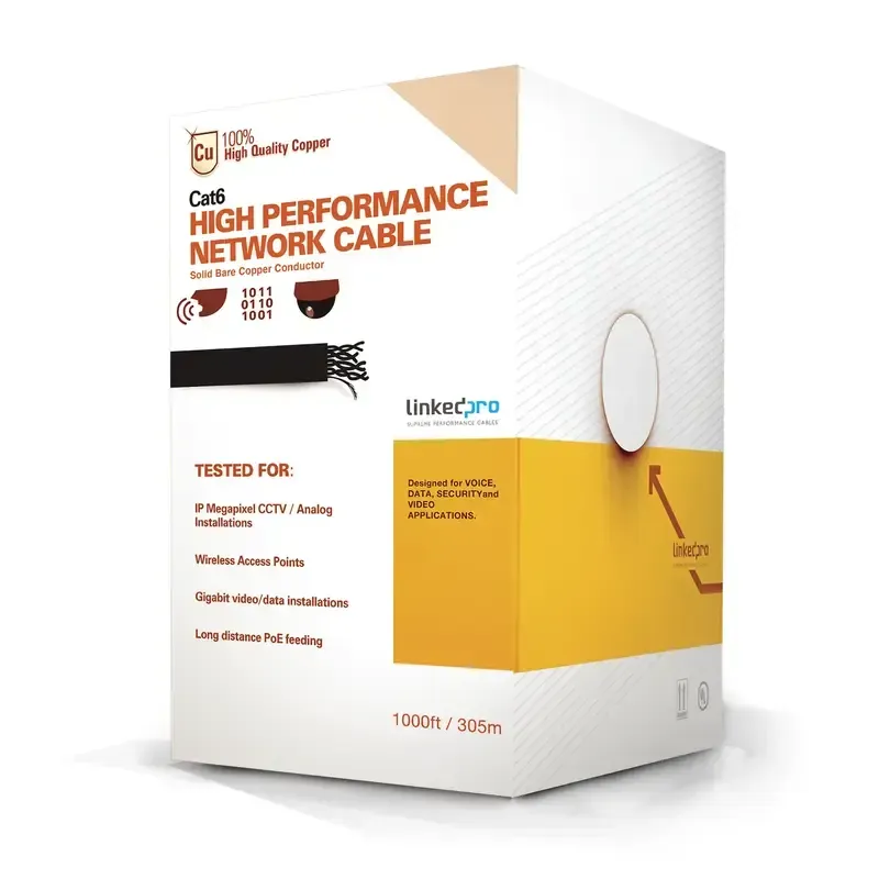 Bobina de cable de 305 metros Cat6+, CM, CALIBRE 2