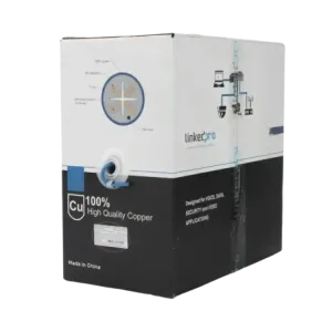 Bobina de cable U/UTP Cat6A de 305 mts, Color Azul