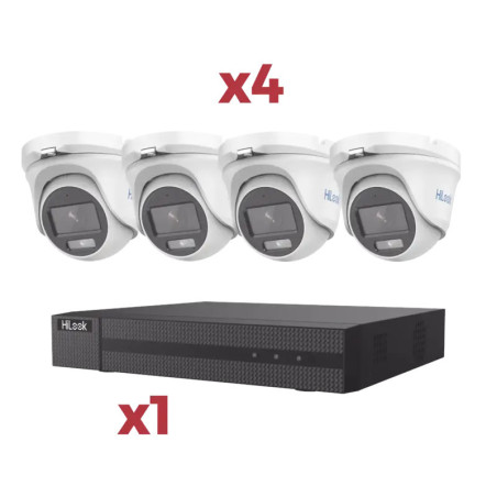 Kit DVR 4 Canales TurboHD + 1 Canal IP - 2 Me