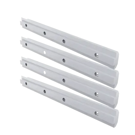 Barras de extensión de riel de aluminio