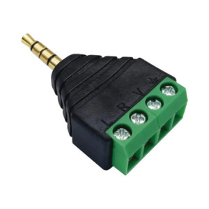 Conector de audio de 35mm macho a terminal de