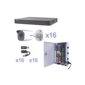 KIT TurboHD 1080p - DVR 16 Canales - 16 Cámar