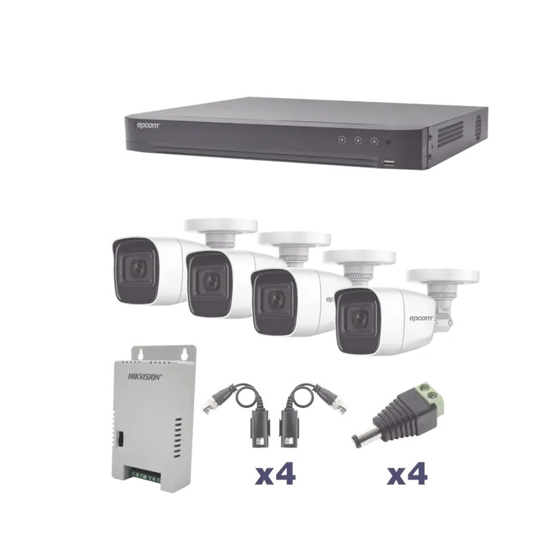 KIT TurboHD 1080p - DVR 4 Canales - 4 Cámaras KIT TurboHD 1080p - DVR 4 Canales - 4 Cámaras