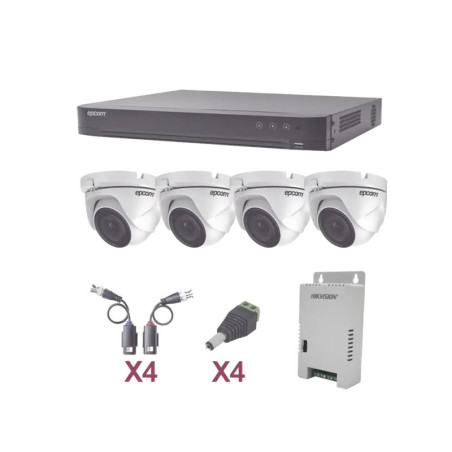 KIT TurboHD 1080p - DVR 4 Canales - 4 Cámaras
