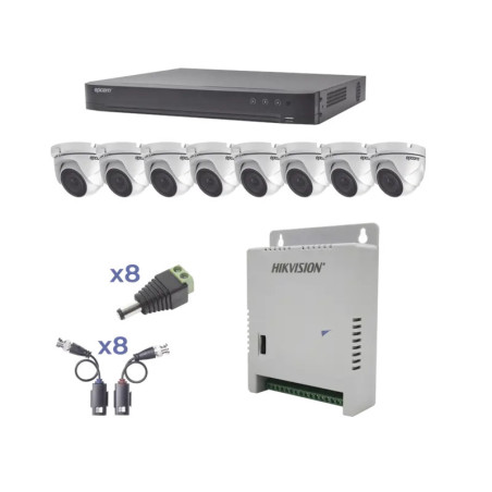KIT TurboHD 1080p - DVR 8 Canales - 8 Cámaras