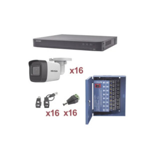KIT TurboHD 1080p - DVR 16 Canales - 16 Cámar