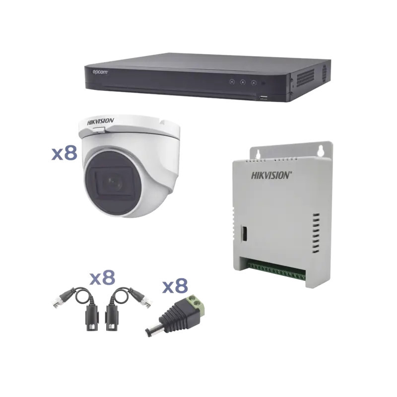 Kit TURBOHD 1080p - DVR 8 Canales - 8 Cámaras