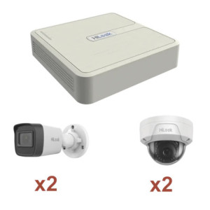Kit IP 1080p 2 Megapixel - NVR de 4 Canales c