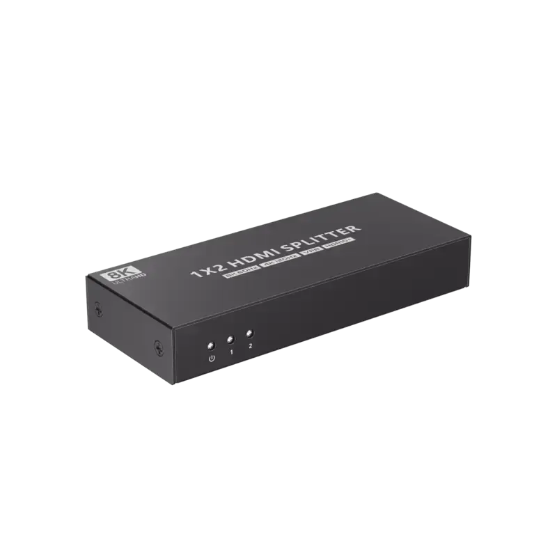 Splitter HDMI 1x2  Velocidad de trasmisión 48 Gbps Splitter HDMI 1x2  Velocidad de trasmisión 48 Gbps