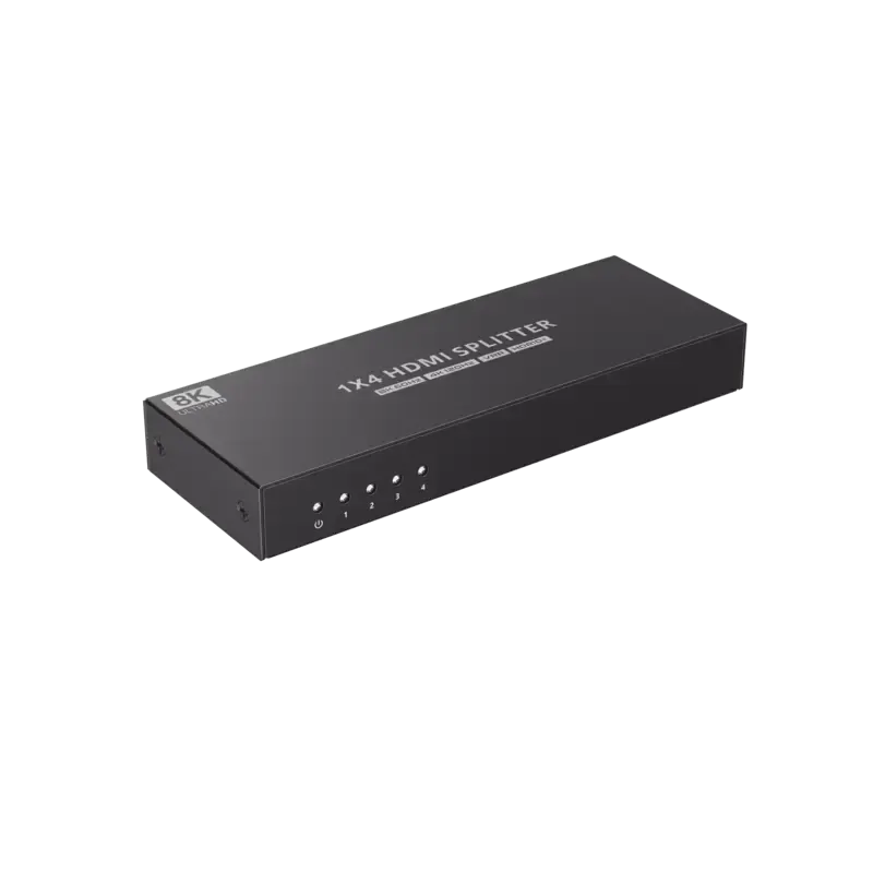 Splitter HDMI 1X4  Velocidad de trasmisión 48 Gbps Splitter HDMI 1X4  Velocidad de trasmisión 48 Gbps