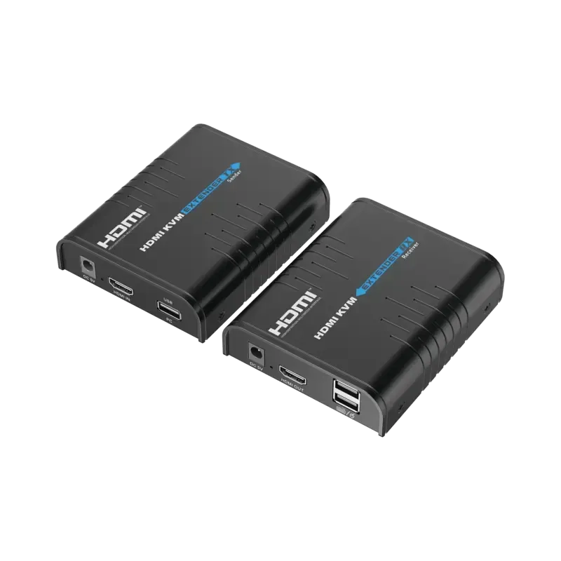 Kit extensor KVM HDMI y USB hasta 120 metrosResolu Kit extensor KVM HDMI y USB hasta 120 metrosResolu
